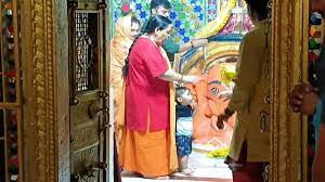 Uma Bharti reached Chintaman Ganesh Temple and Lord Mahakaleshwar to visit