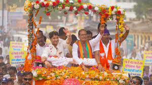 Chief Minister Shivraj Singh and Scindia in Pichor