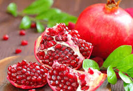 Eating pomegranate