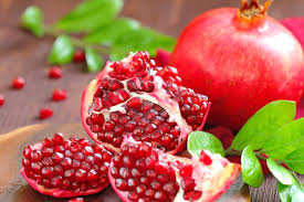 Eating pomegranate