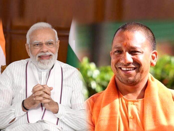 modi with yogiaditya nath yogi modi modal